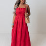 Senora Sunrise Midi Dress In Red Image - 1