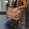 Destination Obsessed Faux Leather Crossbody In Brown Image - 1