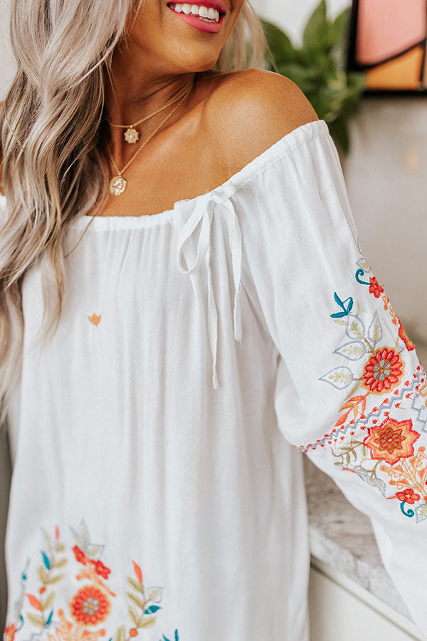 Hamptons Summer Embroidered Shift Top Image - 4