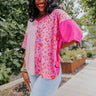 Dreaming Big Leopard Shift Top In Pink Image - 1