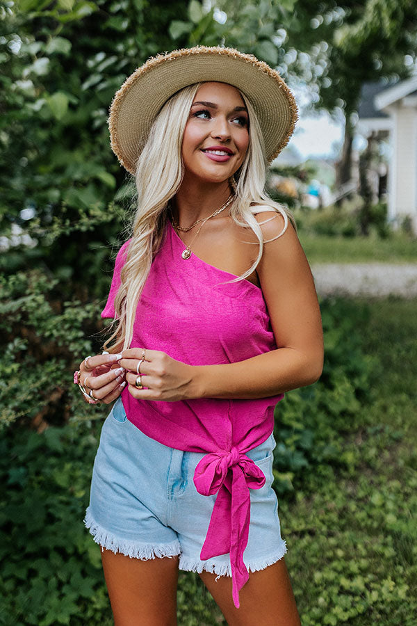 Casa On The Coast Top In Hot Pink Image - 2