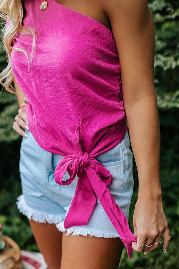 Casa On The Coast Top In Hot Pink Image - 5