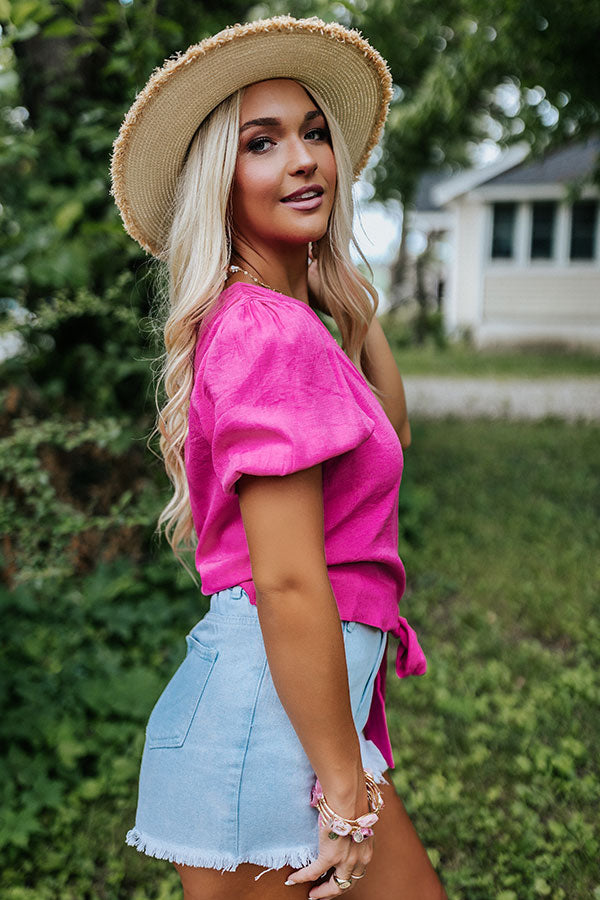 Casa On The Coast Top In Hot Pink Image - 4