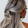 Drop The Mic Hair Claw In White Leopard Image - 1