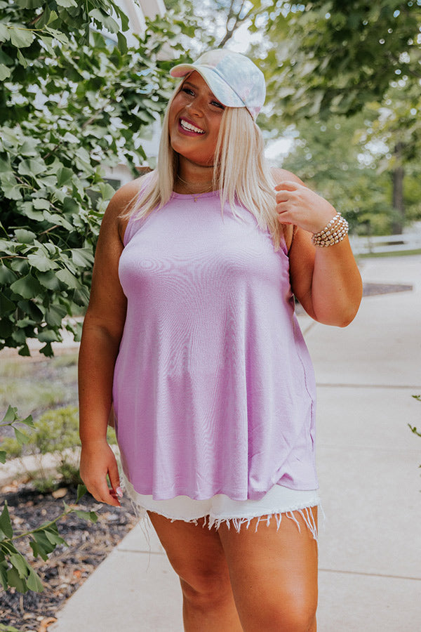 Open Highway Shift Tank In Lavender  Curves
