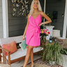 Spotlight Hour Wrap Dress In Fuchsia Image - 1