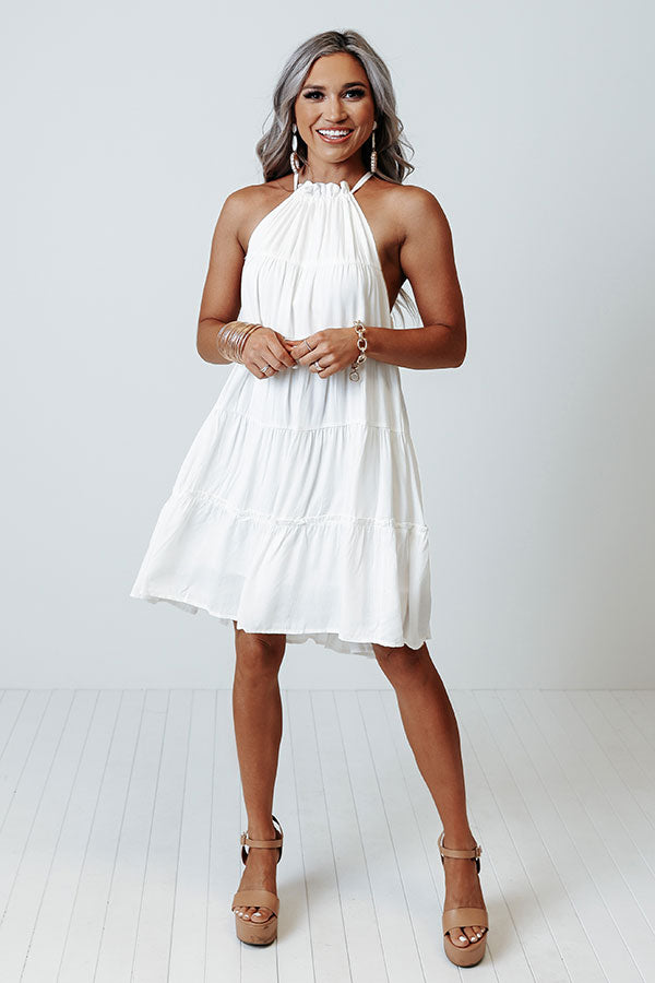 Miami Pier Shift Dress In White Image - 2