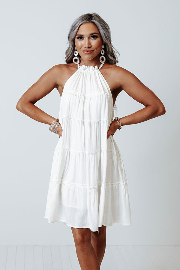 Miami Pier Shift Dress In White Image - 3