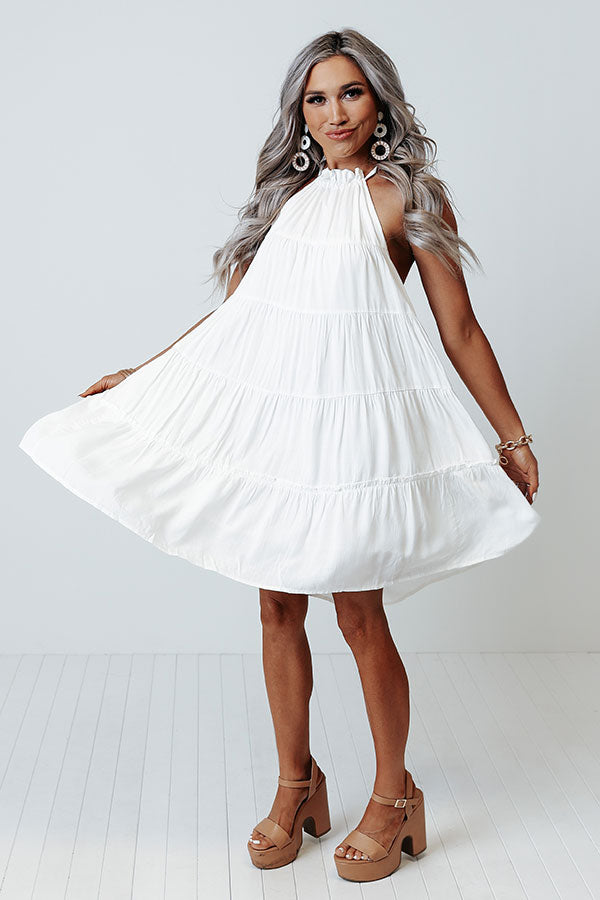 Miami Pier Shift Dress In White Image - 5