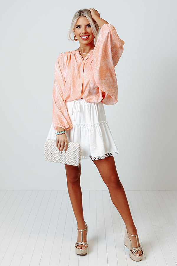 Certainly Chic Shift Top In Coral