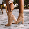 The Winette Faux Suede Ankle Boot In Tan Image - 1