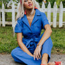 Capturing Memories Denim Jumpsuit in Royal Blue Image - 1
