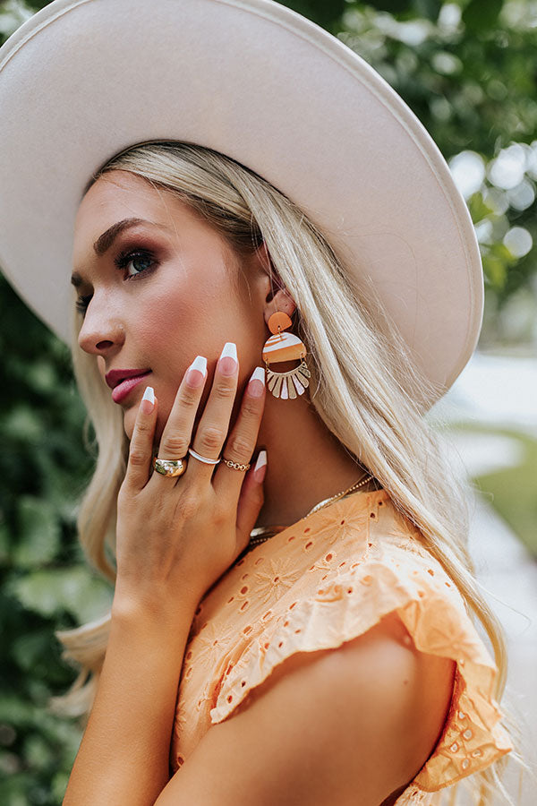 Simply Serene Earrings In Orange