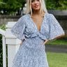Weekend Highlight Smocked Floral Dress In Sky Blue Image - 1