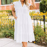 Fated For Love Midi Dress in White   Curves Image - 1