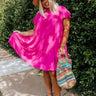Ready To Party Babydoll Dress In Hot Pink Curves Image - 1