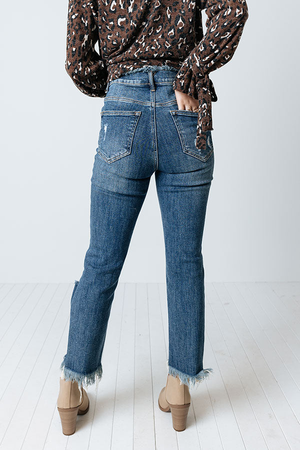 Risen The Wensley High Waist Distressed Jean in Medium Wash Image - 4