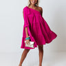 Main Street View Shift Dress In Fuchsia Image - 1