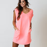 Time In The Sun Shift Dress In Neon Pink Image - 1
