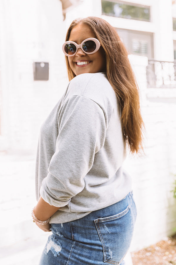 Best Wife Ever Sweatshirt In Grey   Curves Image - 3