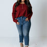 Fall Delight Shift Top In Crimson Curves Image - 1