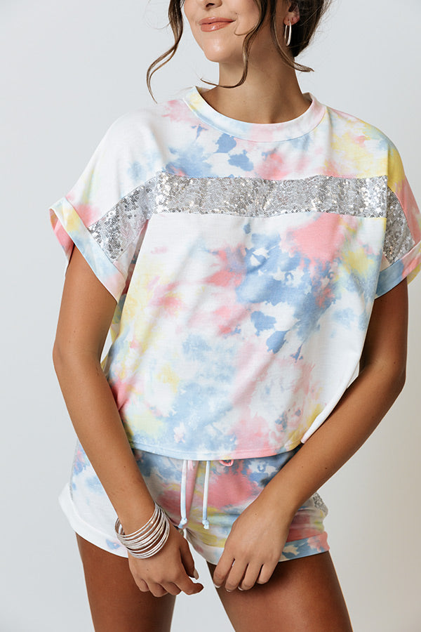 Waves and Wishes Tie Dye Shift Tee Image - 5