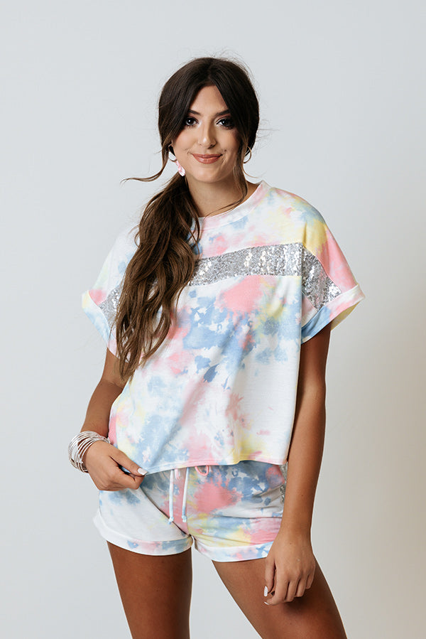 Waves and Wishes Tie Dye Shift Tee Image - 3