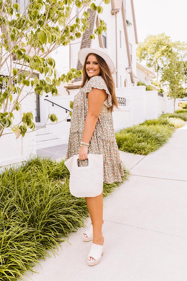 Successfully Chic Shift Dress In Army Green Curves Image - 3