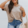 Too Lovely Shift Top In Warm Taupe Curves Image - 1