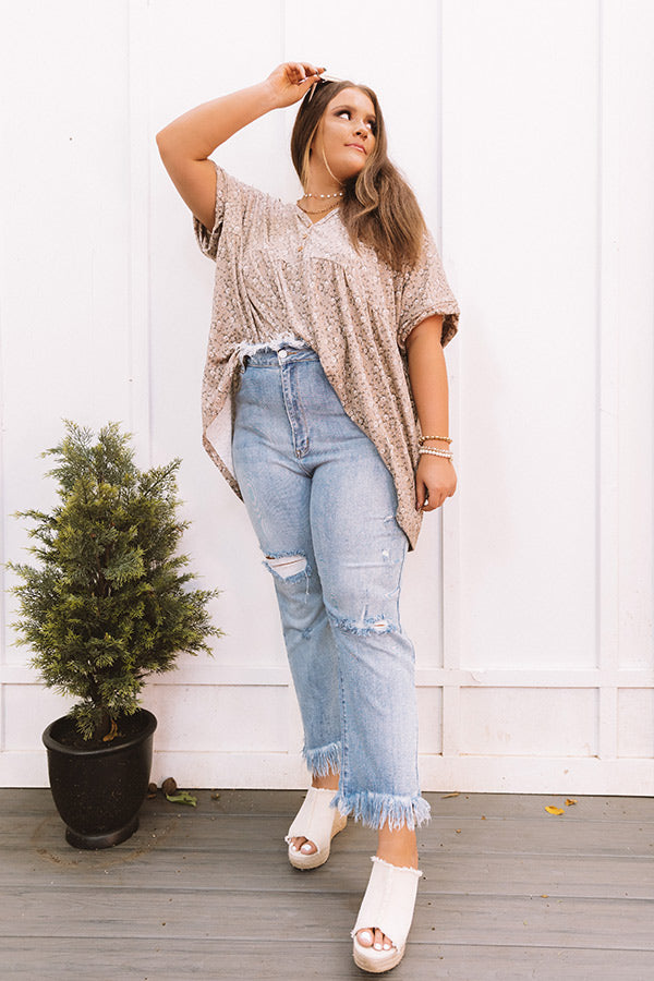 Risen The Wensley High Waist Distressed Jean In Light Wash   Curves Image - 1