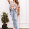 Risen The Wensley High Waist Distressed Jean In Light Wash   Curves Image - 1