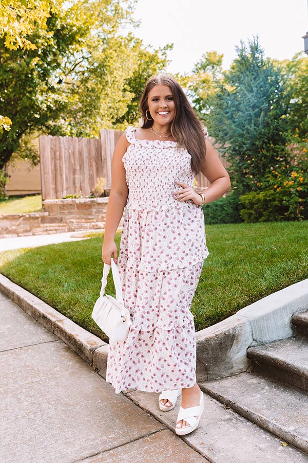 Among The Wildflowers Smocked Midi Curves Image - 3