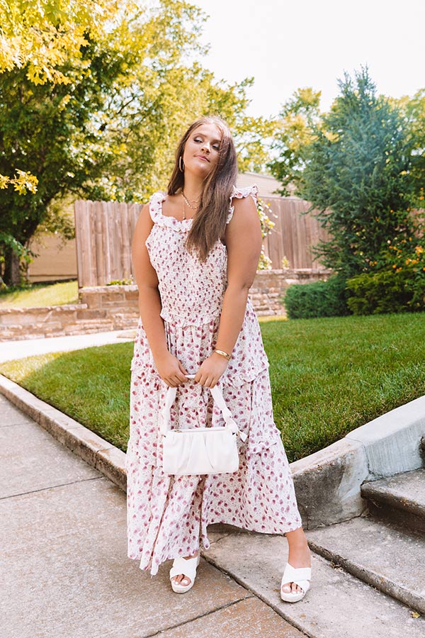 Among The Wildflowers Smocked Midi Curves Image - 5