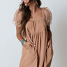 Instantly Lovestruck Babydoll Dress In Iced Mocha Image - 1