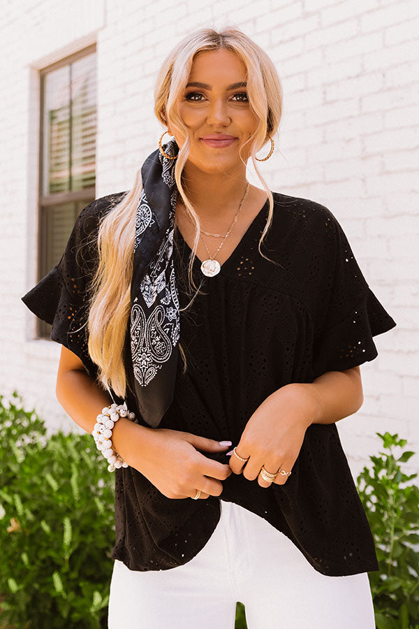 Wish And Wonder Eyelet Top Image - 1