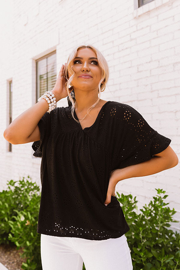 Wish And Wonder Eyelet Top Image - 4