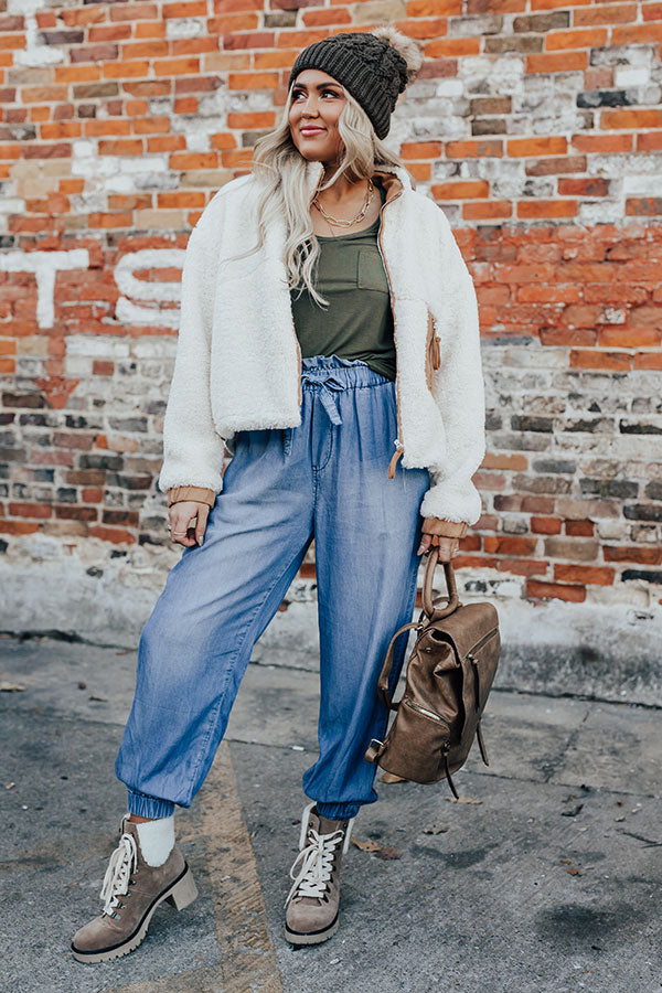 Summertimes Blues Chambray Joggers Image - 1