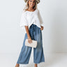 Chase A Dream High Waist Chambray Pants in Medium Wash Image - 1