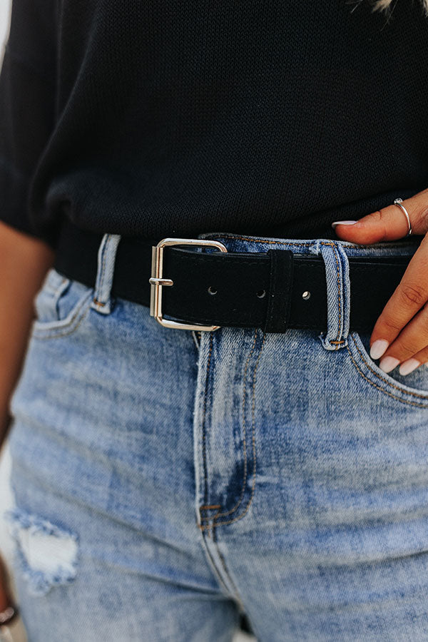 Effortless Success Leather Belt In Black Image - 3