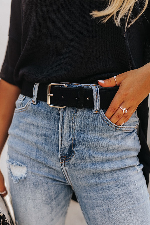 Effortless Success Leather Belt In Black Image - 2