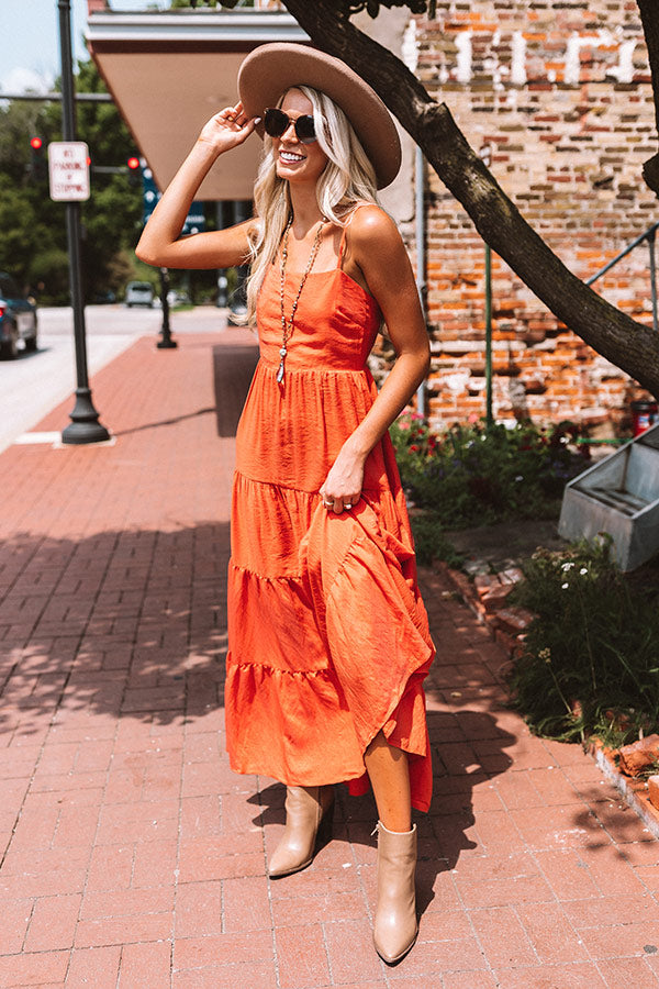 Papaya Kisses Maxi In Tangerine Image - 4