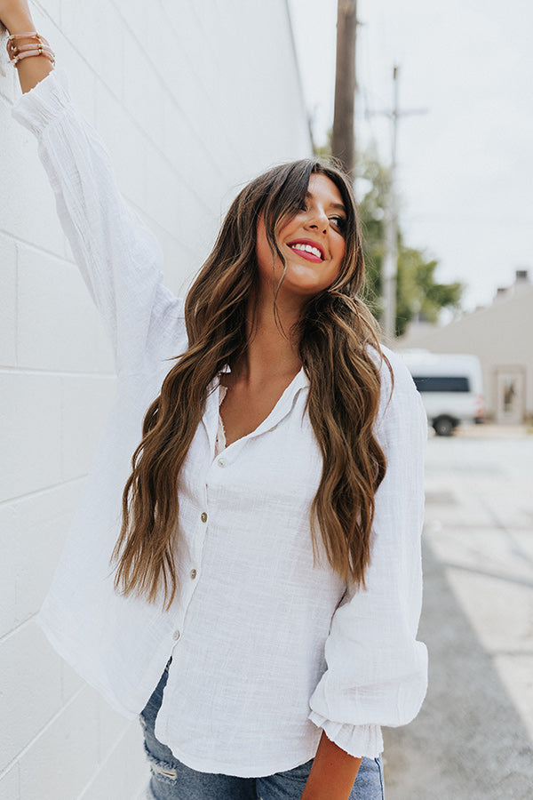 Chic Efforts Shift Top In White Image - 1