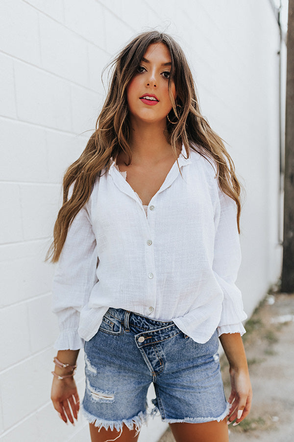 Chic Efforts Shift Top In White Image - 2