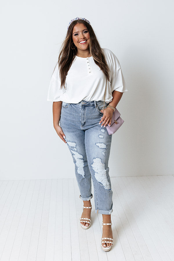 Risen The Penn High Waist Distressed Jean Curves Image - 4