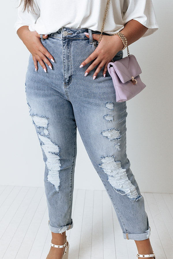 Risen The Penn High Waist Distressed Jean Curves Image - 2