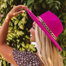 Love Of Lattes Felt Fedora In Fuchsia Image - 1