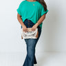 Champagne And Peonies Shift Top In Emerald  Curves Image - 1