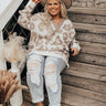 Cozy Trail Knit Sweater In Ivory   Curves Image - 1