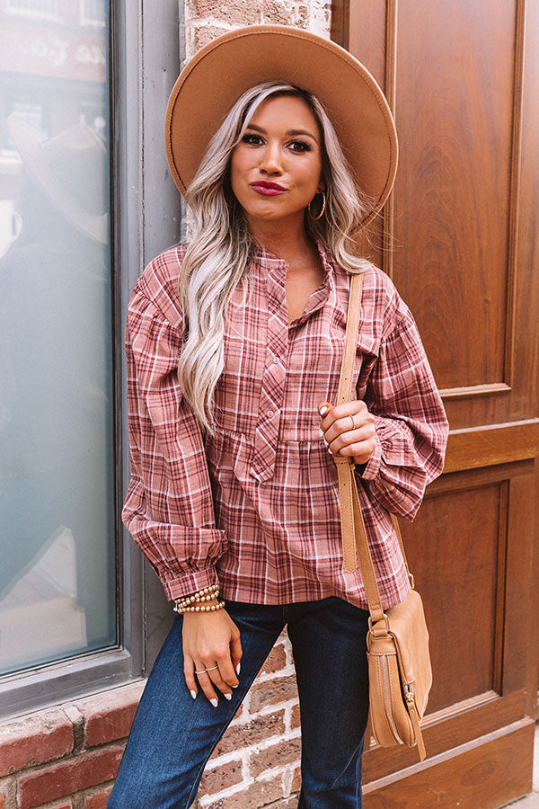 Apple Crisp Plaid Top Image - 2