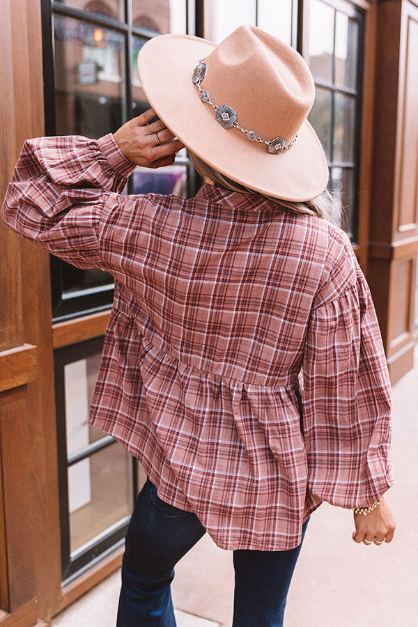 Apple Crisp Plaid Top Image - 4